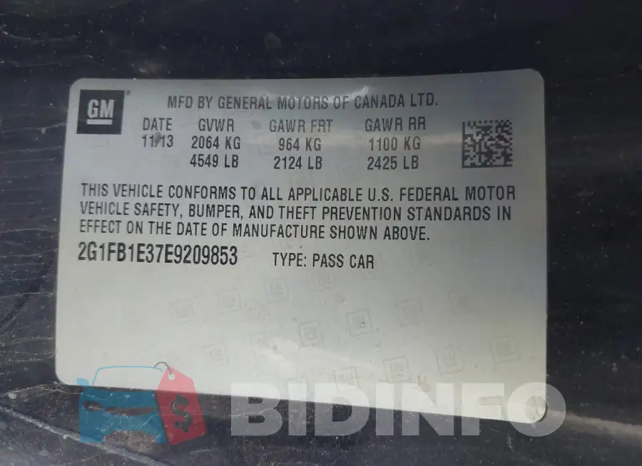 2G1FB1E37E9209853 Photo# 9