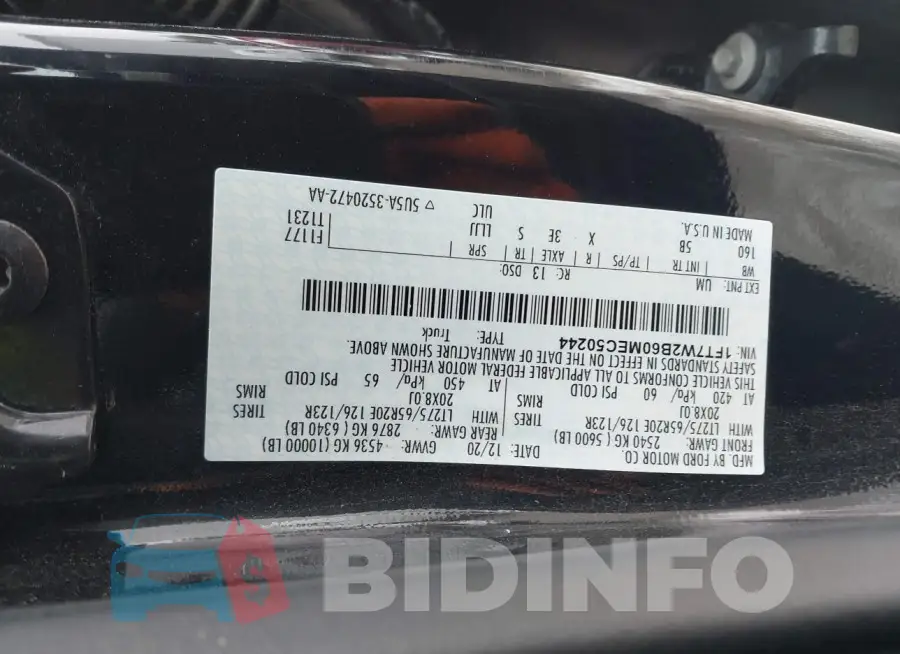 1FT7W2B60MEC50244 Photo# 9