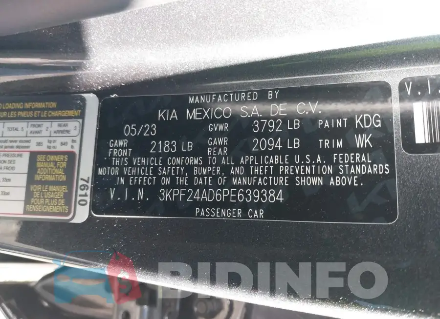 3KPF24AD6PE639384 Photo# 9