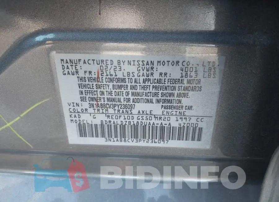 3N1AB8CV3PY236097 Photo# 9