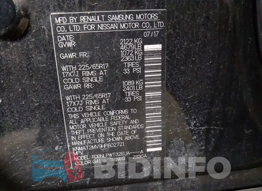 KNMAT2MV9HP602721 Photo# 9