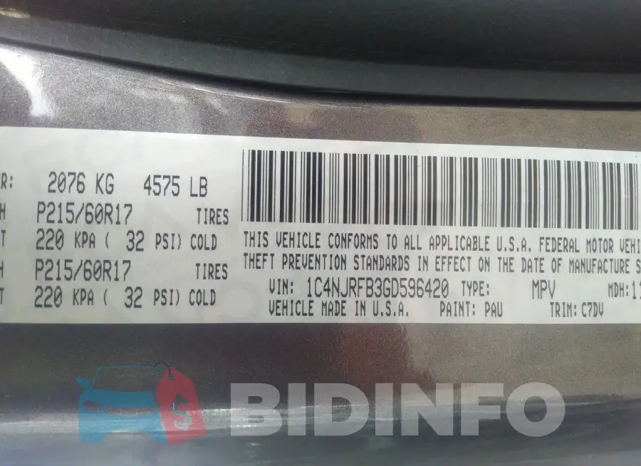 1C4NJRFB3GD596420 Photo# 9