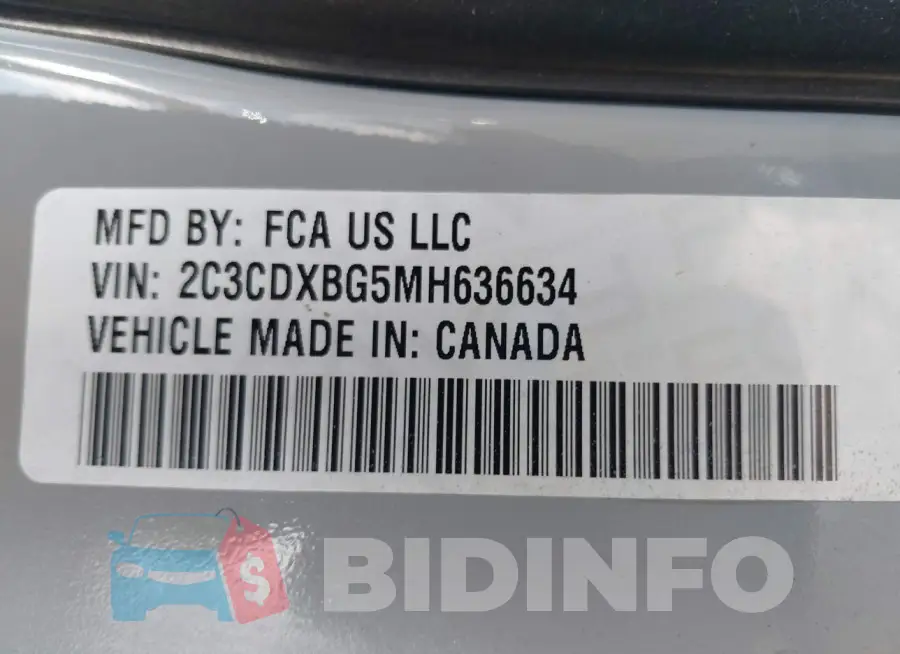 2C3CDXBG5MH636634 Photo# 9
