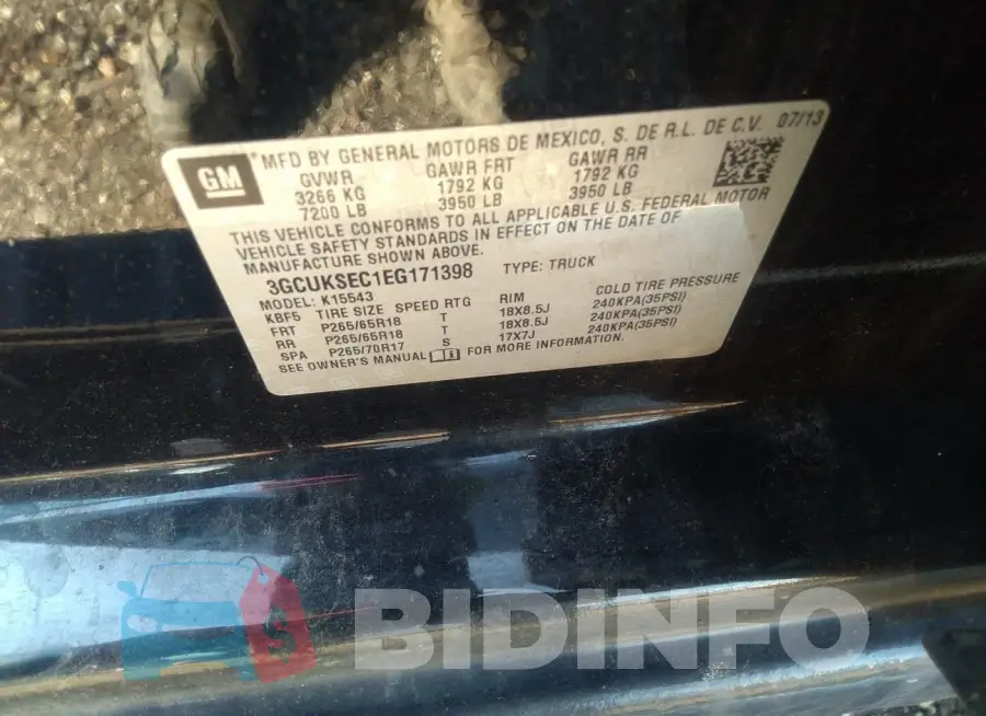 3GCUKSEC1EG171398 Photo# 9