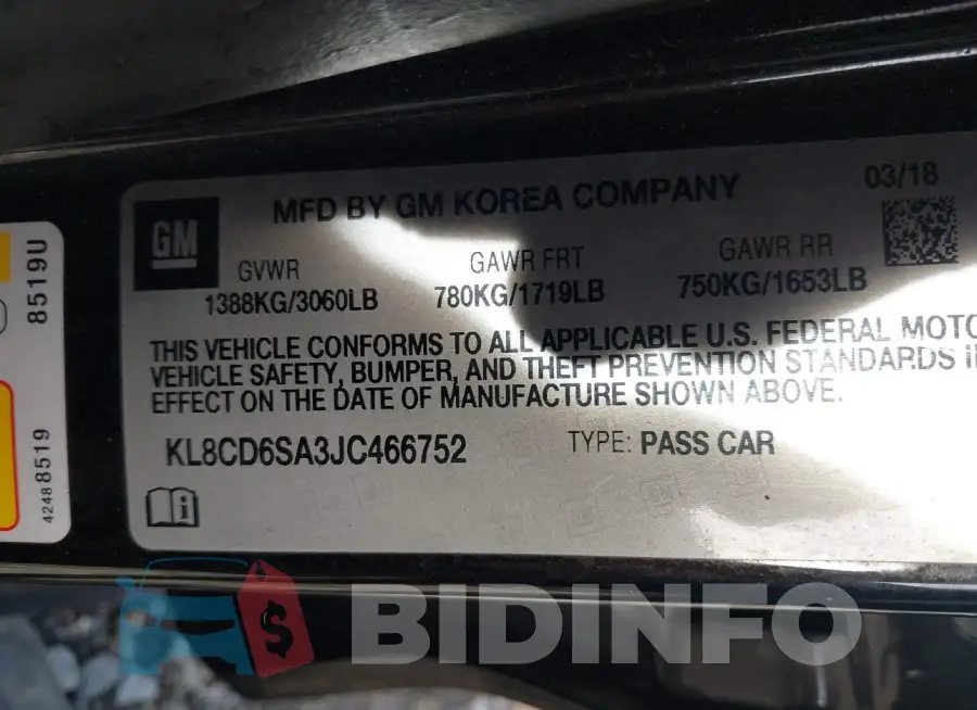 KL8CD6SA3JC466752 Photo# 9