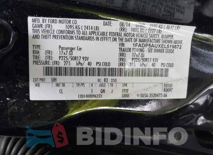 1FADP5AUXEL519872 Photo# 9