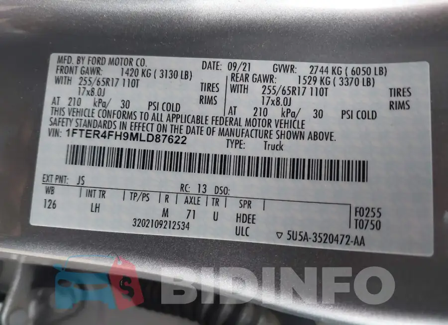 1FTER4FH9MLD87622 Photo# 9