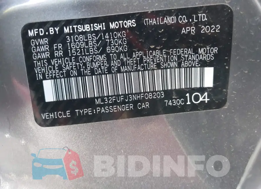 ML32FUFJ3NHF08203 Photo# 9