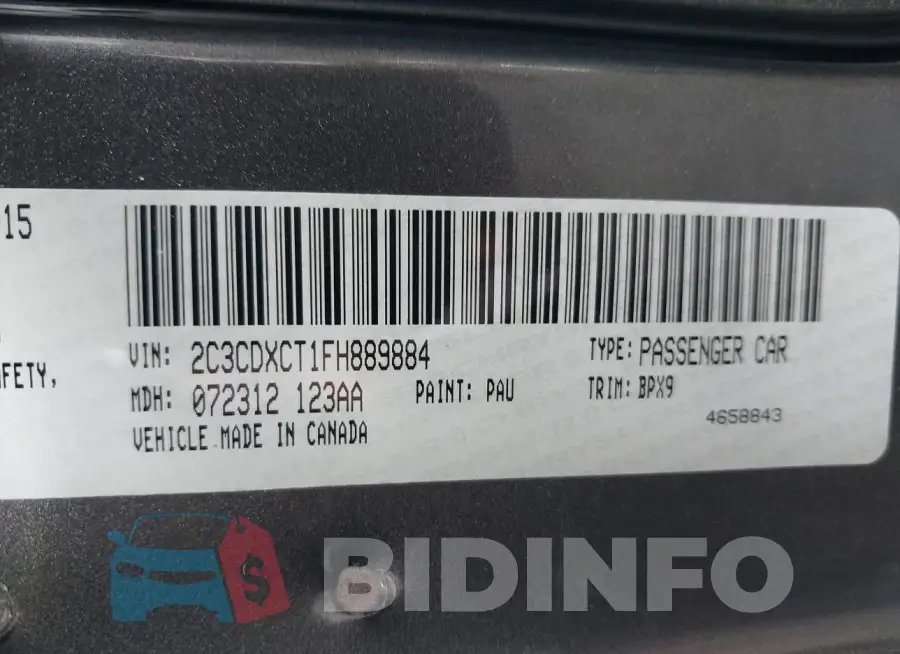 2C3CDXCT1FH889884 Photo# 9