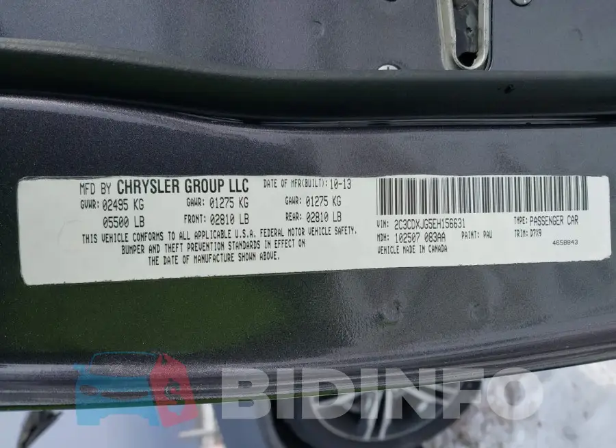 2C3CDXJG5EH156631 Photo# 9