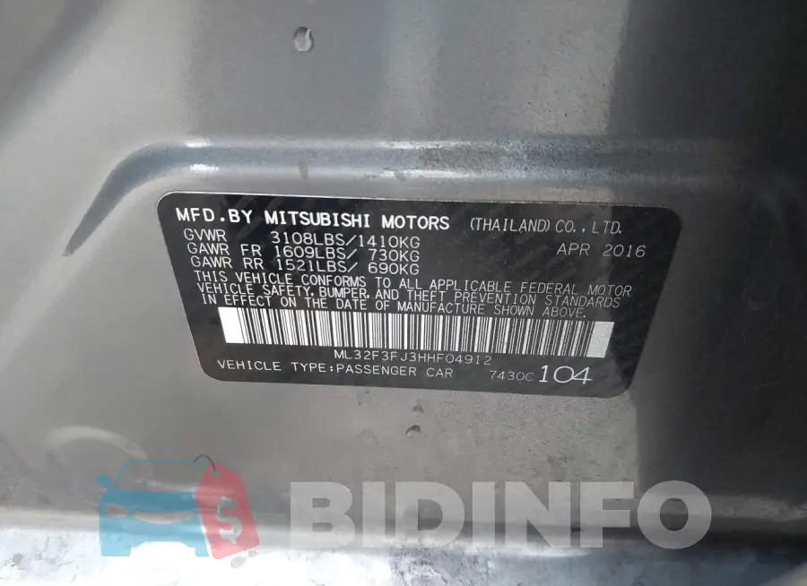 ML32F3FJ3HHF04912 Photo# 9