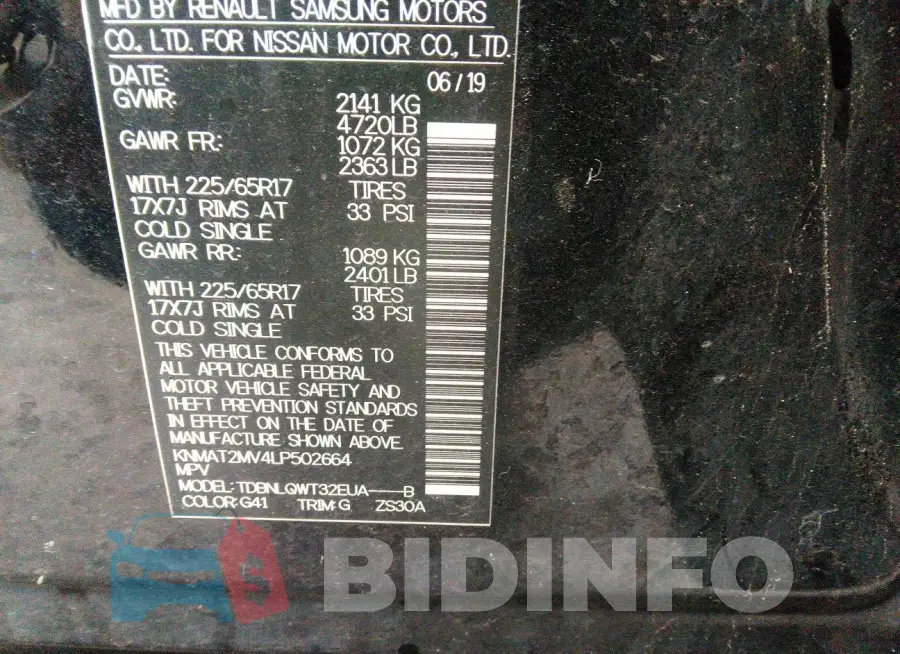 KNMAT2MV4LP502664 Photo# 9