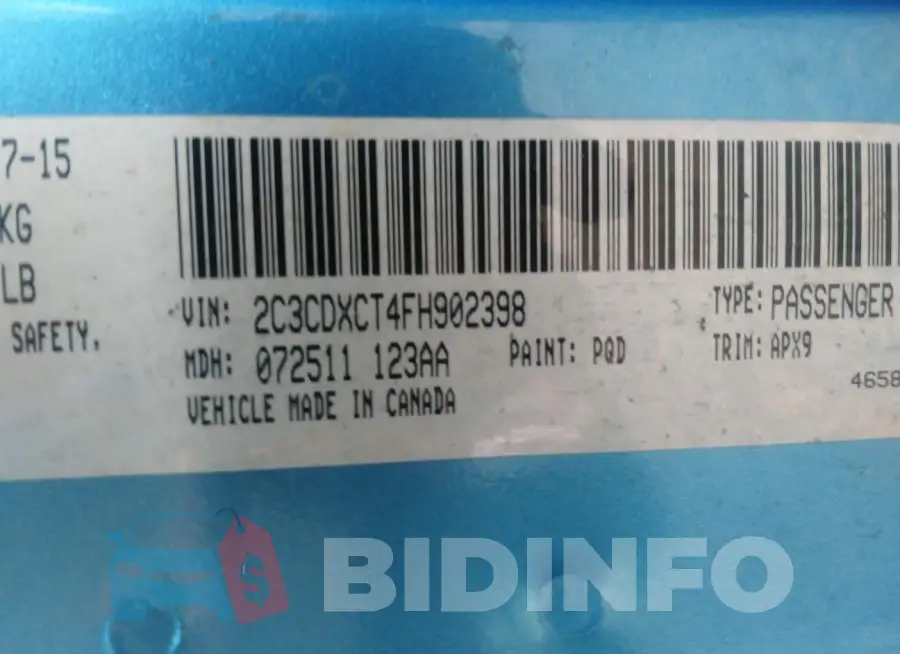 2C3CDXCT4FH902398 Photo# 9
