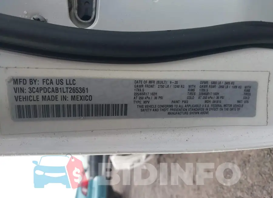 3C4PDCAB1LT265361 Photo# 9