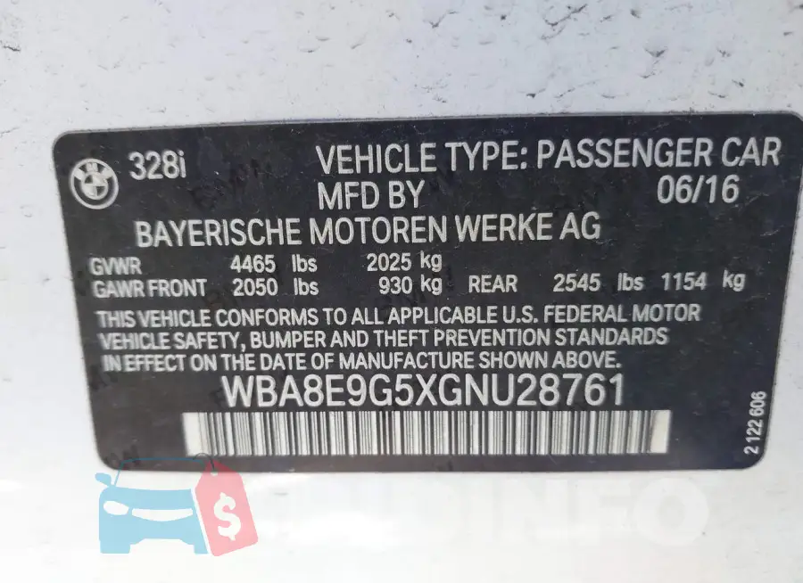 WBA8E9G5XGNU28761 Photo# 9