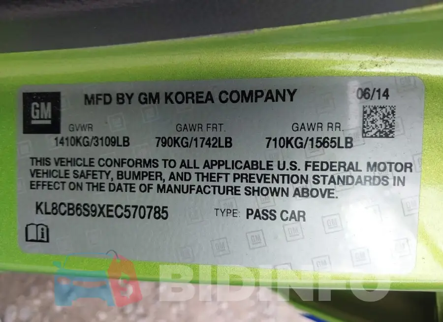 KL8CB6S9XEC570785 Photo# 9