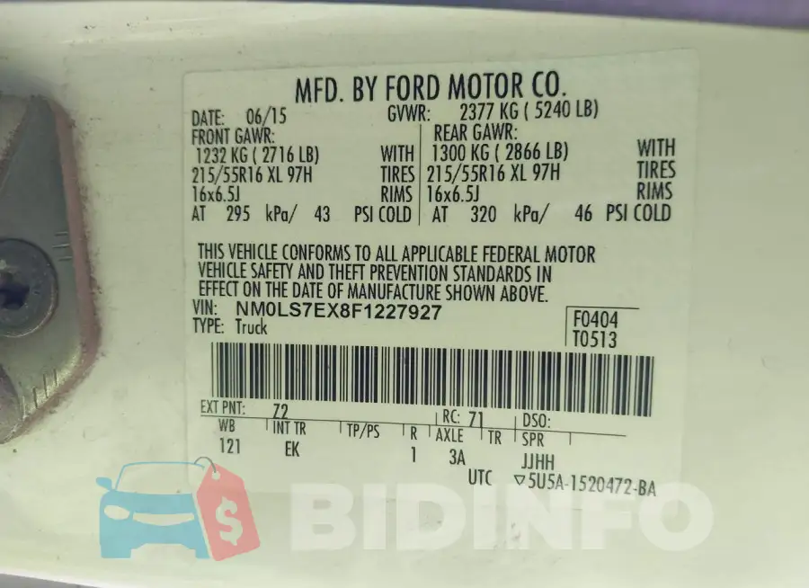 NM0LS7EX8F1227927 Photo# 9