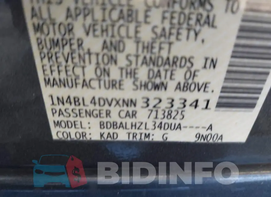 1N4BL4DVXNN323341 Photo# 9