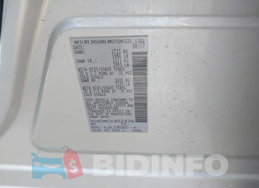 5N1DR2MM2JC602426 Photo# 9