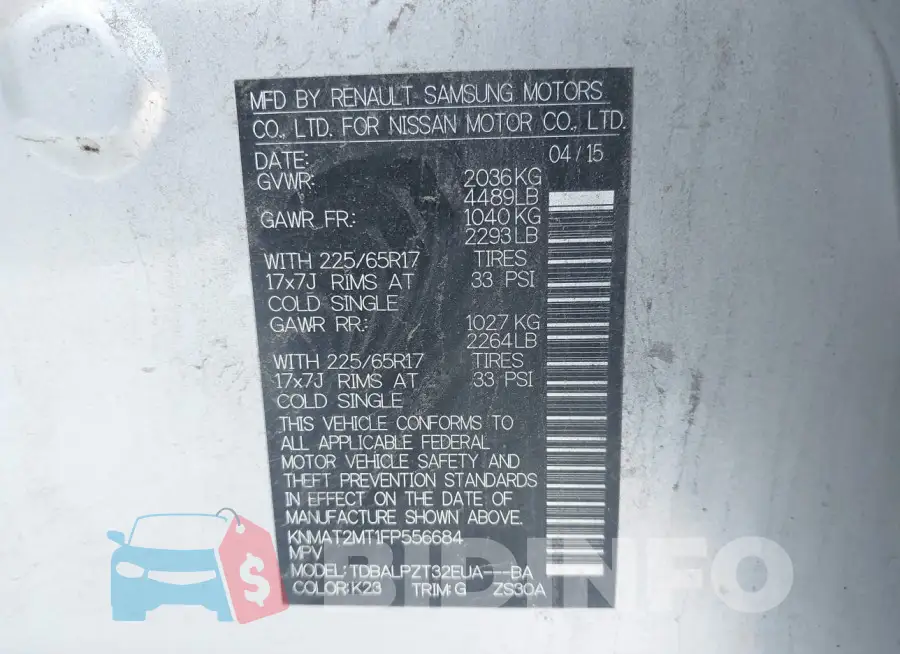 KNMAT2MT1FP556684 Photo# 9