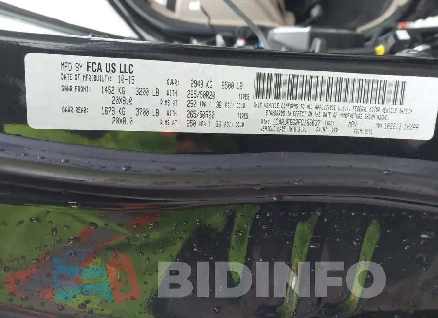 1C4RJFBG2FC165637 Photo# 9