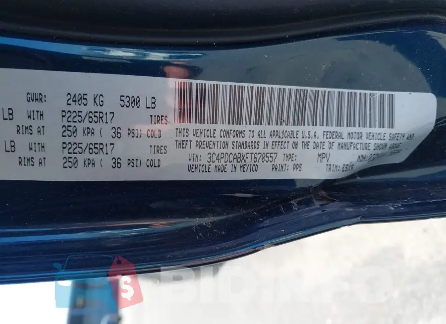 3C4PDCABXFT670557 Photo# 9