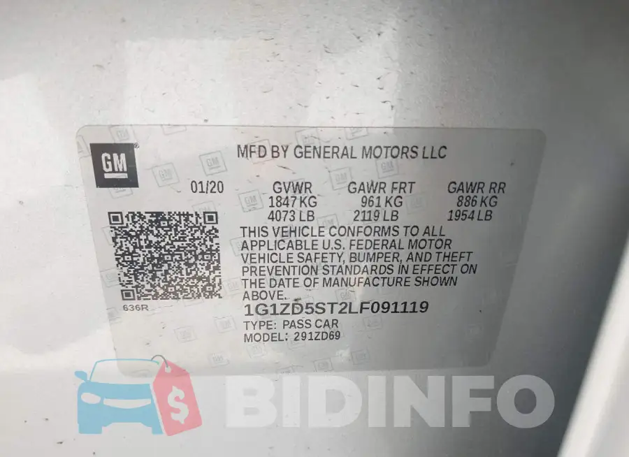 1G1ZD5ST2LF091119 Photo# 9