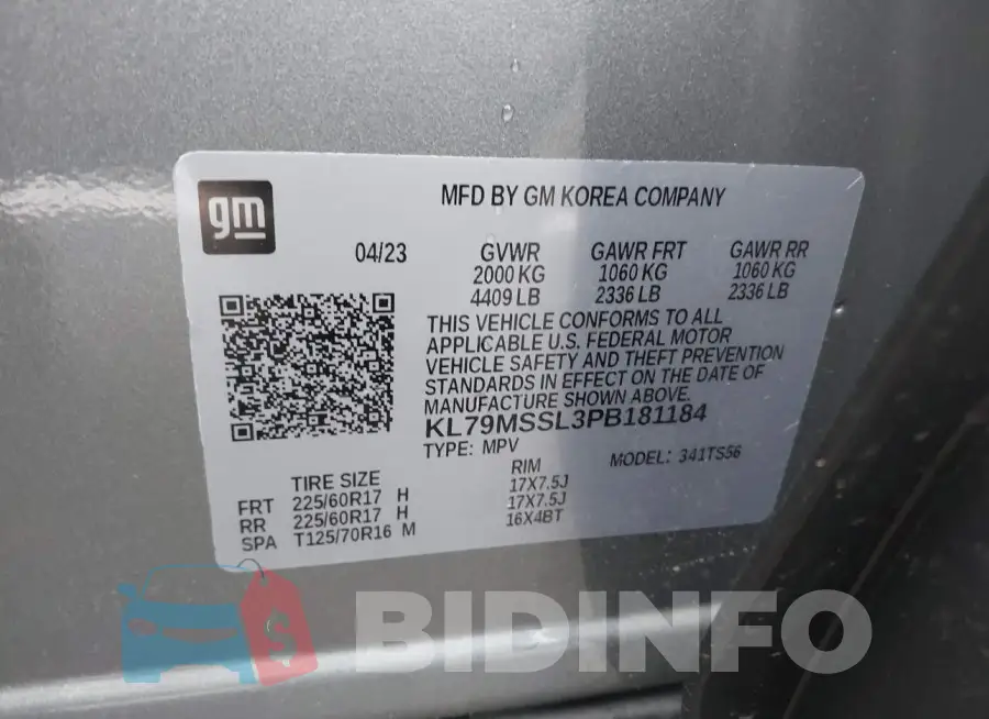 KL79MSSL3PB181184 Photo# 9