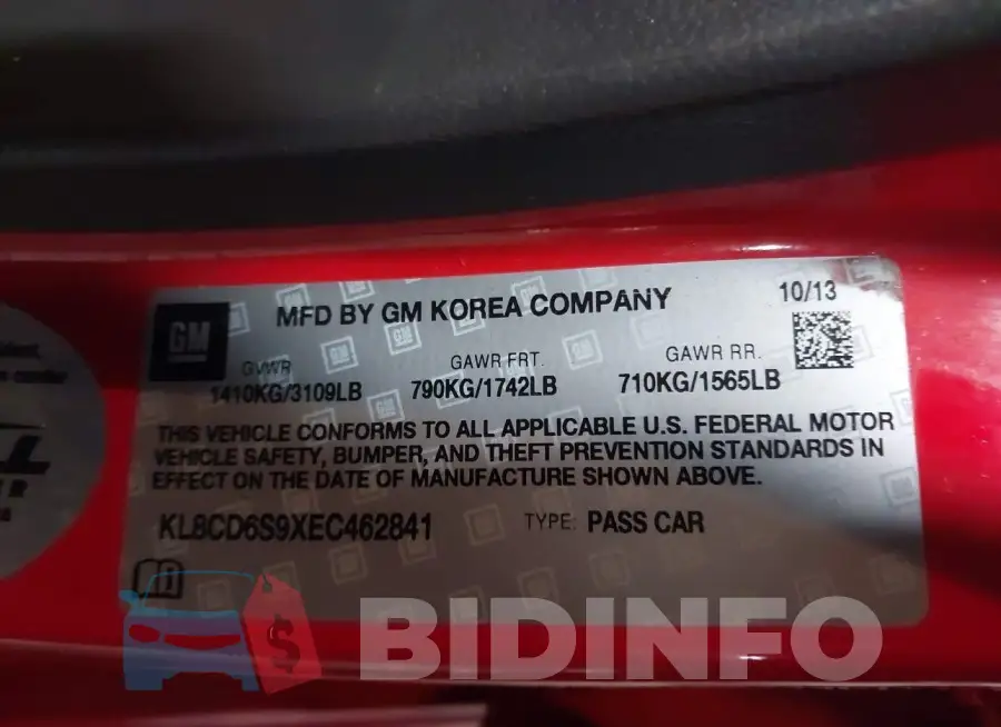 KL8CD6S9XEC462841 Photo# 9