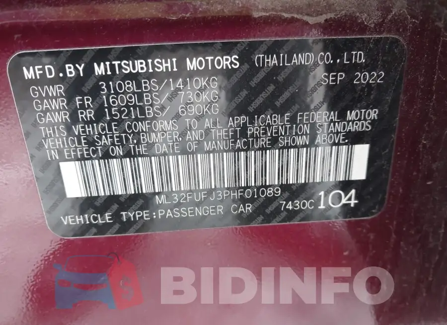 ML32FUFJ3PHF01089 Photo# 9