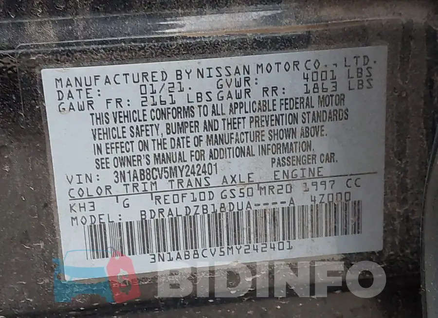 3N1AB8CV5MY242401 Photo# 9