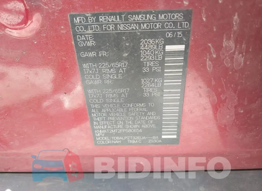 KNMAT2MT2FP580654 Photo# 9