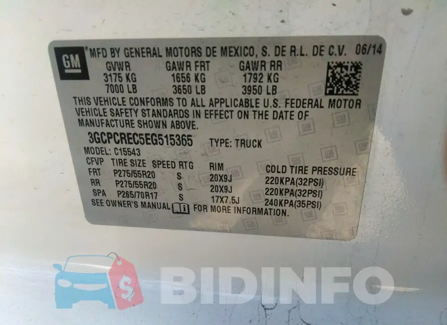 3GCPCREC5EG515365 Photo# 9