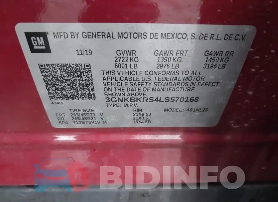 3GNKBKRS4LS570168 Photo# 9