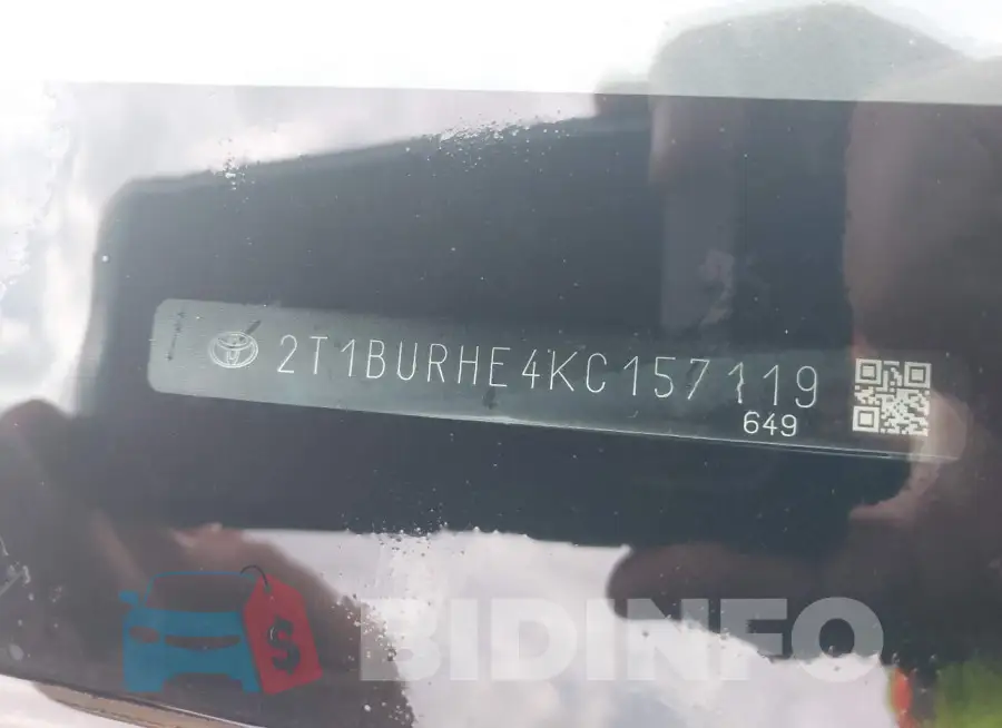 2T1BURHE4KC157119 Photo# 9