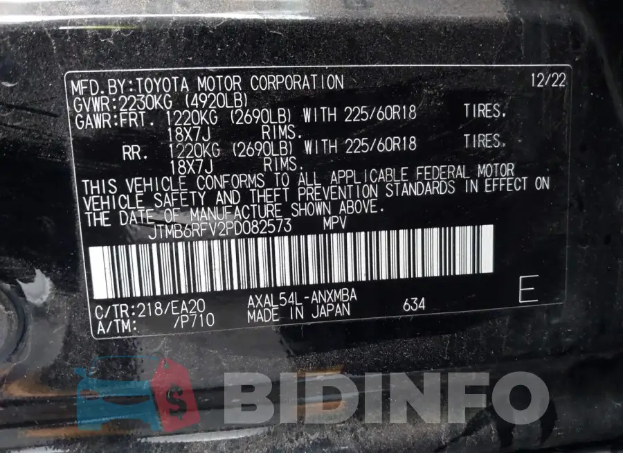 JTMB6RFV2PD082573 Photo# 9