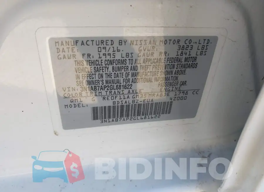 3N1AB7AP2GL681622 Photo# 9