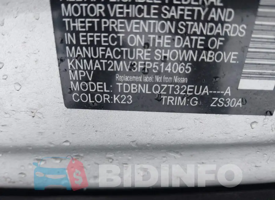 KNMAT2MV3FP514065 Photo# 9