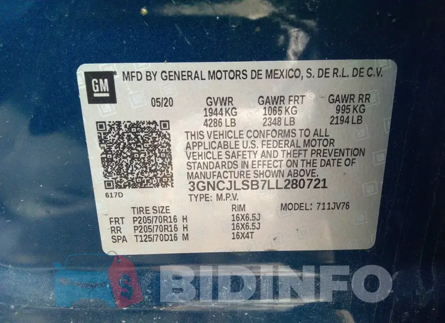 3GNCJLSB7LL280721 Photo# 9