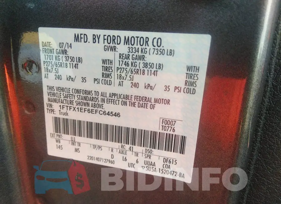 1FTFX1EF6EFC64546 Photo# 9