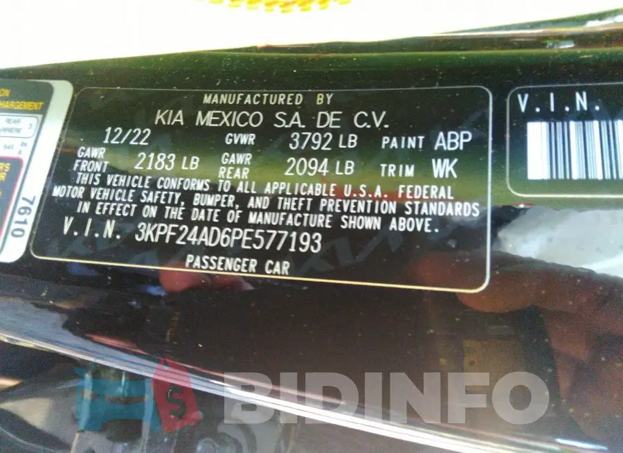 3KPF24AD6PE577193 Photo# 9