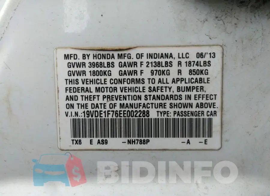 19VDE1F76EE002288 Photo# 9
