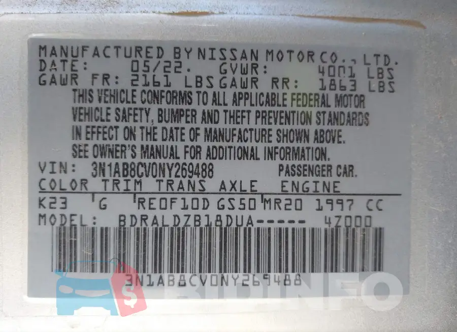 3N1AB8CV0NY269488 Photo# 9