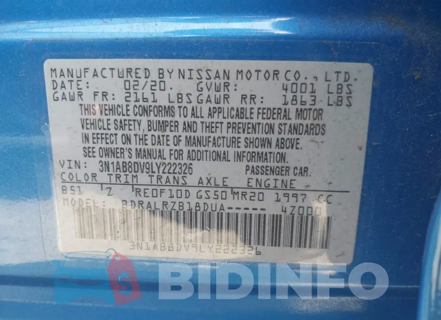 3N1AB8DV9LY222326 Photo# 9