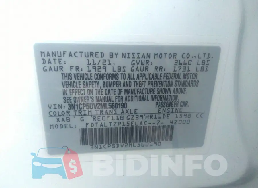 3N1CP5DV2ML560190 Photo# 9