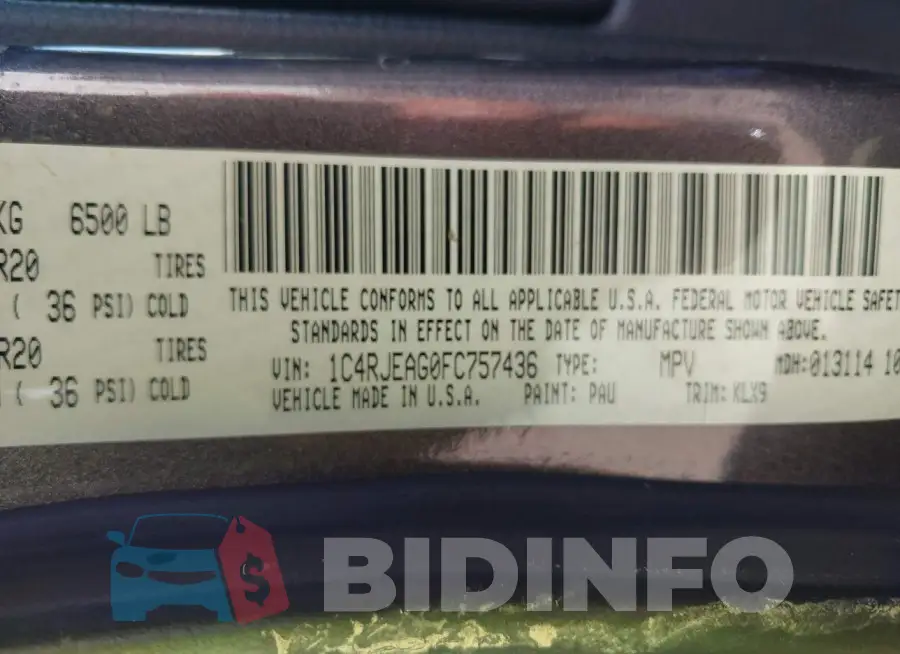 1C4RJEAG0FC757436 Photo# 9