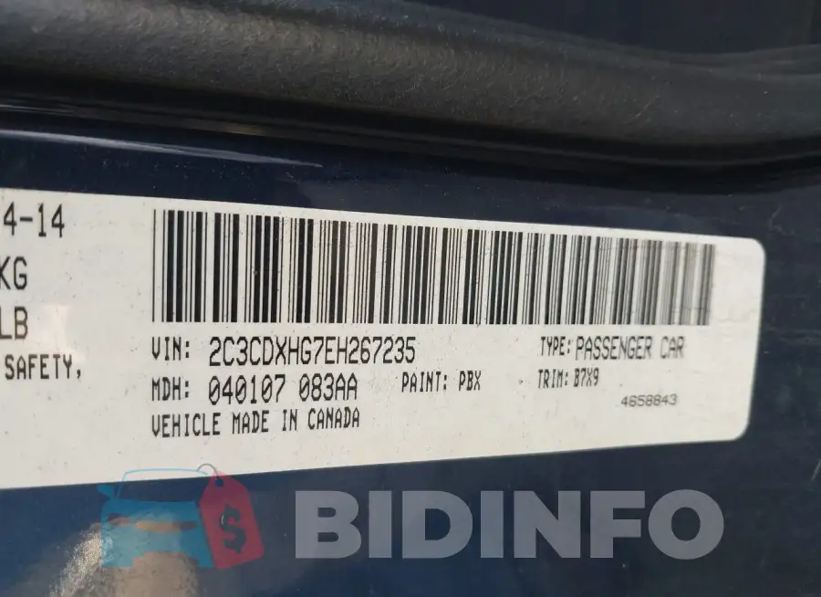 2C3CDXHG7EH267235 Photo# 9
