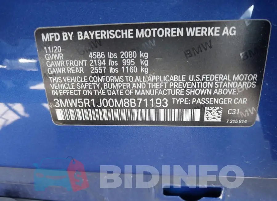 3MW5R1J00M8B71193 Photo# 9