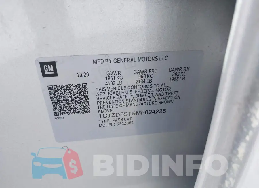 1G1ZD5ST5MF024225 Photo# 9