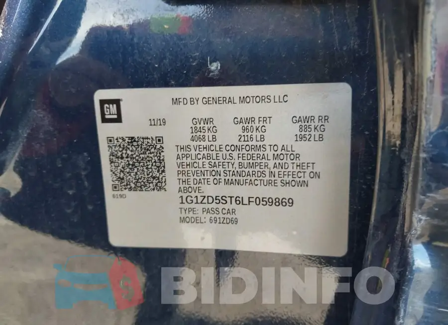 1G1ZD5ST6LF059869 Photo# 9